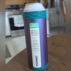 Corkcicle Slim Arctican Can Cooler-Dragonfly 12 Oz Drinks with Adapter